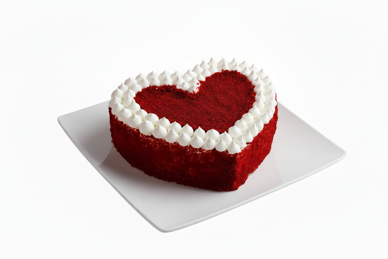 Red Velvet Heart Shape Cake