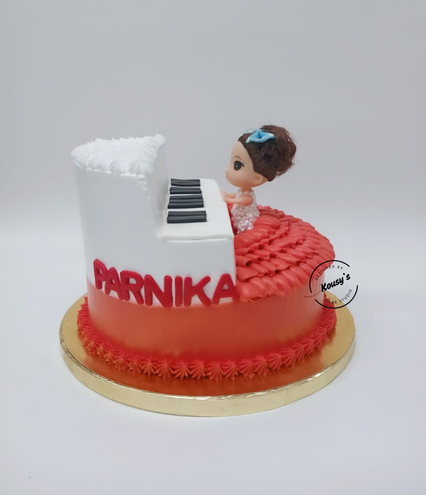 Barbie Piano Cake