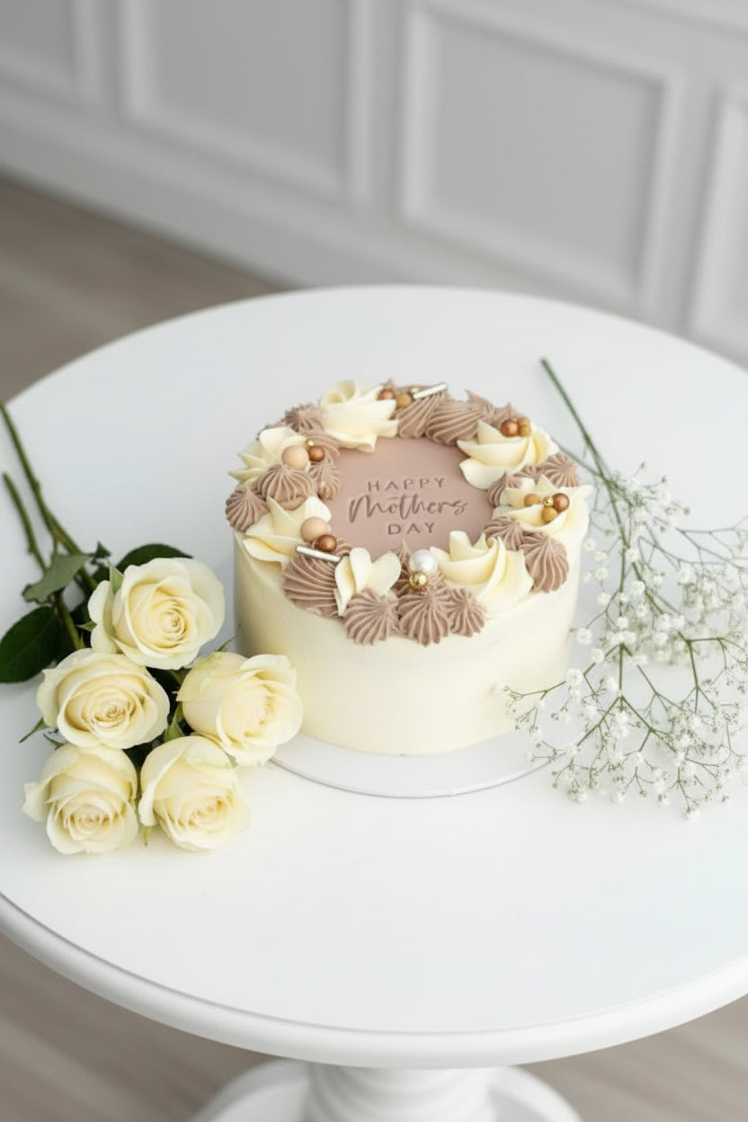 Elegant Cream & Beige Cake